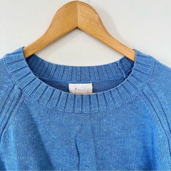 Old Navy Blue Rib-Knit Crewneck Sweater - Picture 6 of 7